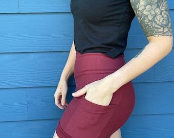 Handmade EcoFriendly Bamboo French Terry Shorts with Pockets