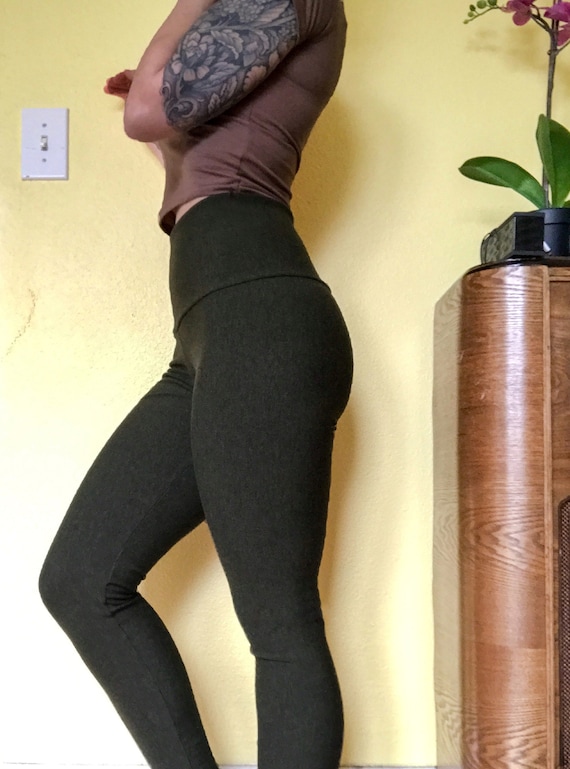Ecofriendly High-waisted Stretchy French Terry Bamboo Leggings