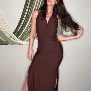 Handmade EcoFriendly Bamboo Halter Maxi Dress