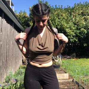 Handmade EcoFriendly Bamboo Halter Crop Top