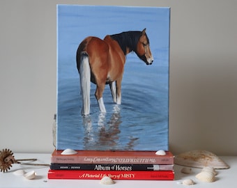 Chincoteague Pony ORIGINAL Oil Painting - Rosie's Teapot