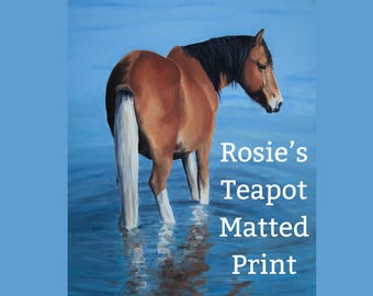 Chincoteague Pony Matted Print - Rosie's Teapot