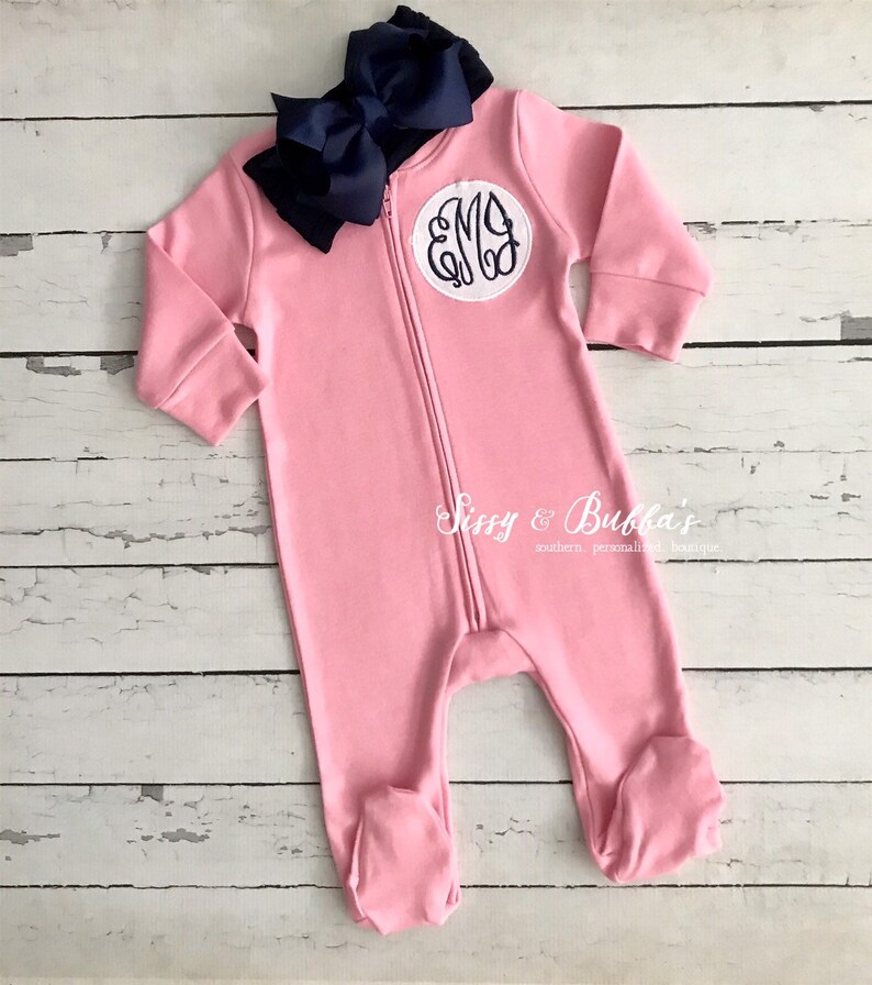 cute monogrammed baby girl clothes