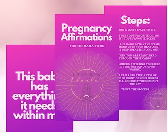 Schwangerschaft Empowerment Affirmation Deck