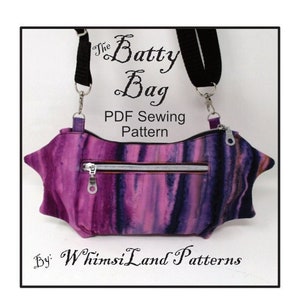 Patrón de costura en PDF para bolso con forma de murciélago Costura sencilla y fácil Regalo hecho a mano Fotos Instrucciones Bolso espeluznante y lindo de Halloween Gótico oscuro