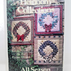 Log Cabin Wreath Christmas All Seasons Heirloom Collection Quilt Pattern Vintage