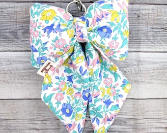 Liberty of London Floral Puffy Bow Charm Keychain – Handmade Coquette Bag Purse Accessory