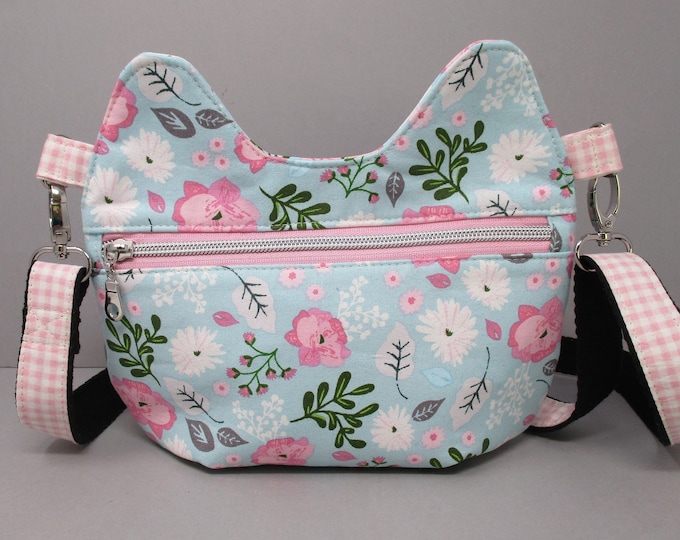 Whimsiland Kitty Cat Purse Cottagecore Pink Blue Waist Sling Bag Fanny Pack Cross ...