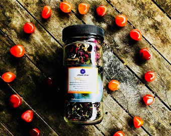 Spooktacular tea- Organic tea, peppermint, Black tea, Rose, Uplifting, Morning tea, halloween tea, Fall tea, Minty tea