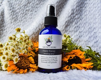 Heavy Energy- Negative energy, positive energy, clary sage, flower and crystal  essences, Room clearing, smudge spray