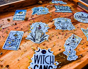 Witchy Stickers- Candle, Witch Gang, Hocus Pocus, Go Smudge Yourself, Witchy Women, Witchy Powers