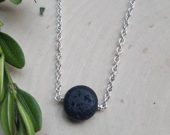 Essential Oil Necklace, Lava Diffuser Necklace, Dainty Diffuser Jewelry, Lava Stone Jewelry, Lava Stone Necklace, Cute Aromatherapy Necklace