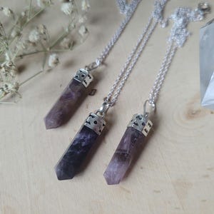 Amethyst Necklace, Amethyst Jewelry, third eye Chakra Necklace, purple amethyst Pendant, purple Chakra Jewelry, Healing Stone Jewelry
