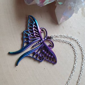 Rainbow Moth Necklace, Moth Jewelry, Moth gift, Magical Luna Moth Necklace, Colorful Moth Jewelry, Butterfly Gift, Butterfly Necklace