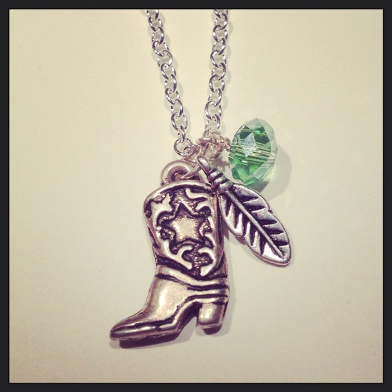 Items similar to Cowboy Boot Necklace / Cowgirl Jewelry / Western