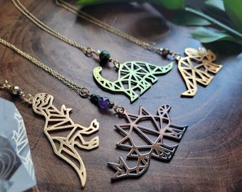 Dinosaur Necklace, T-Rex Necklace, Tyrannosaurus Necklace, Dinosaur Jewelry, Stegosaurus Necklace, Triceratops Gift, Brontasaurus Jewelry