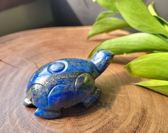 Lapis Crystal Turtle, Turtle Crystal, Carving, Lapis Lazuli Stone Turtle Gift, Healing Turtle Crystal, Blue Lapis Turtle Stone