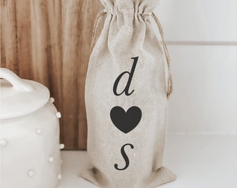 Wine Bag - Personalized Two Initials
