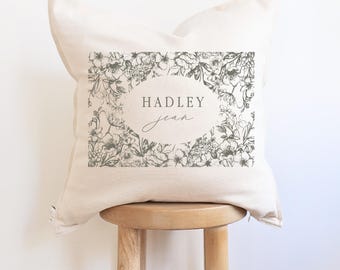 Personalized Throw Pillows - Personalized Baby Name Vintage | Baby Shower Gift, Personalized Throw Pillows, Baby Shower Gift Pillows