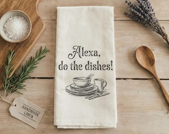 Tea Towel - Do The Dishes | Housewarming Gift, Tea Towel Gift, Kitchen Towel Gift, Hostess Gift Tea Towel, Housewarming Gift Tea Towel