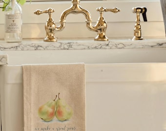 Tea Towel - A Great Pear | Housewarming Gift, Tea Towel Gift, Kitchen Towel Gift, Cozy Home Decor, Hostess Gift, Wedding Gift