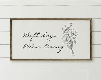 Wooden Frames - Soft days slow living | Housewarming Gift, Wooden Frames Gift, Sentimental Wooden Frames, Cozy Home Decor Gift