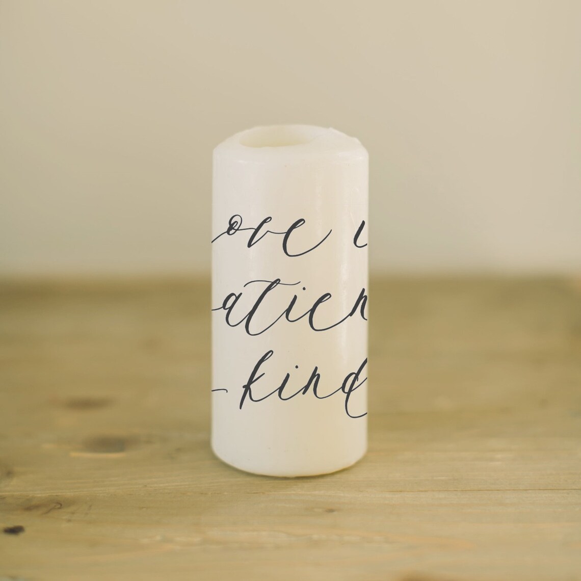 Pillar Candle Unity Love is Patient & Kind Vows Wedding Etsy