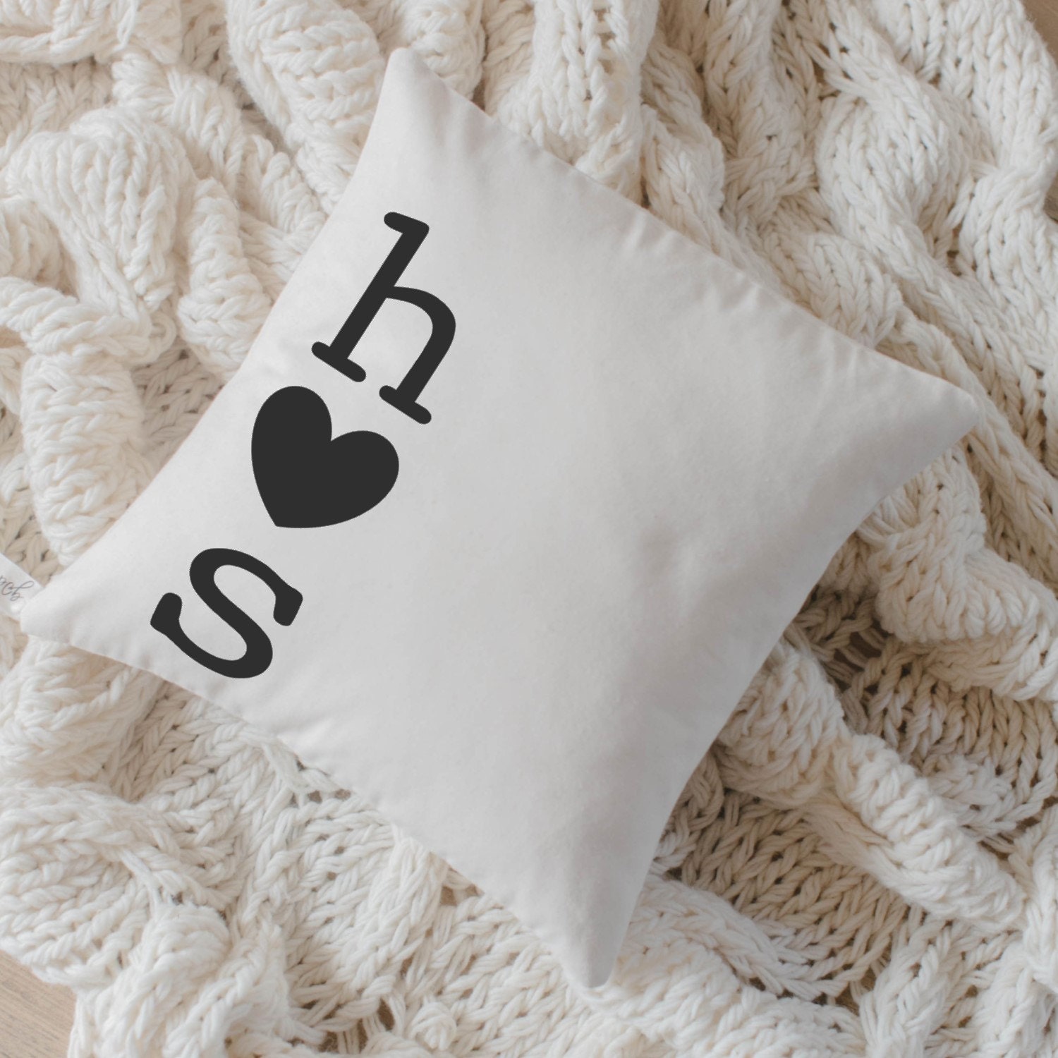 Personalized Throw Pillow 2 Initial Handmade in USA 100