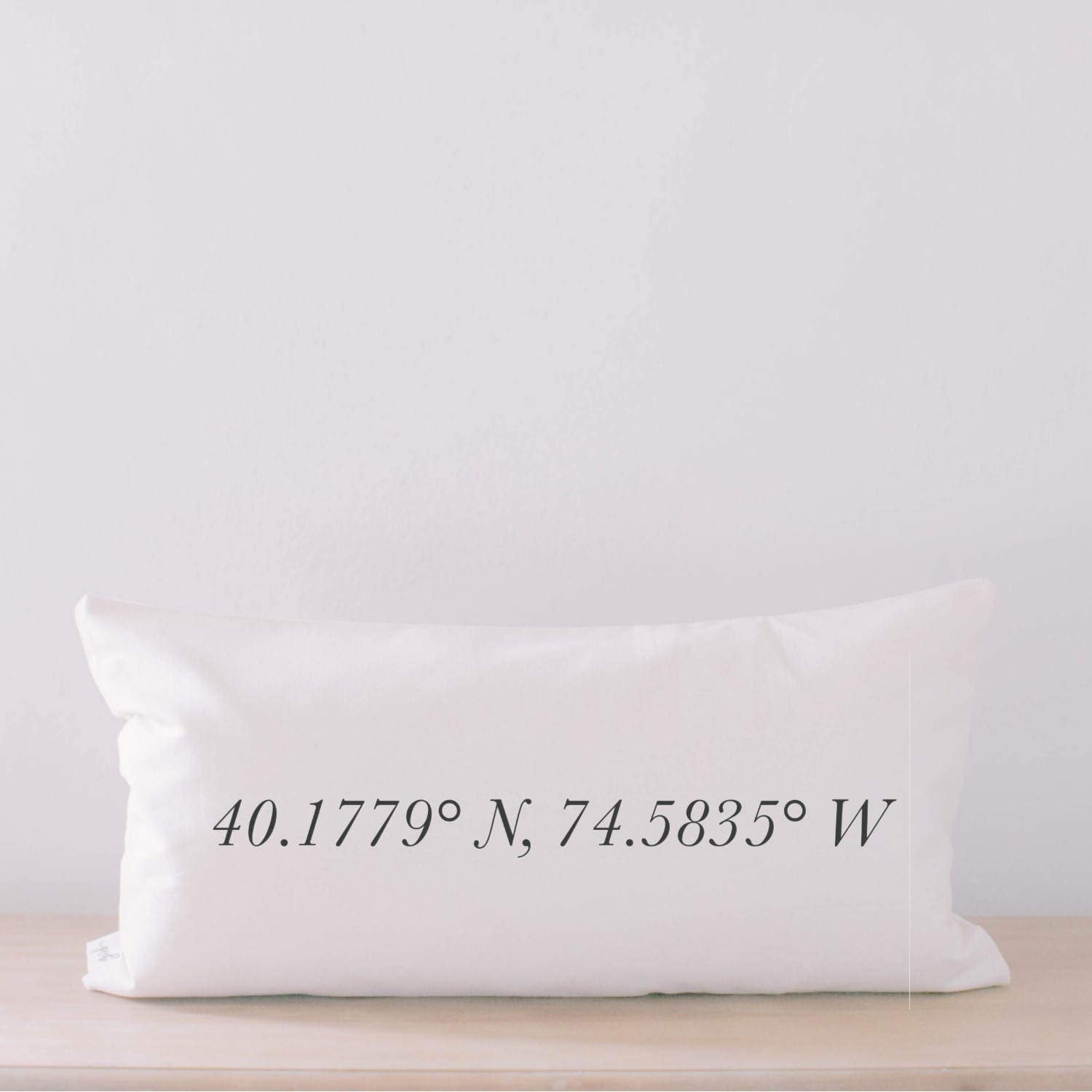 cushion cover Personalized Throw Pillow wedding gift Zip Code throw pillow calligraphy Handmade in the USA housewarming gift engagement present home decor