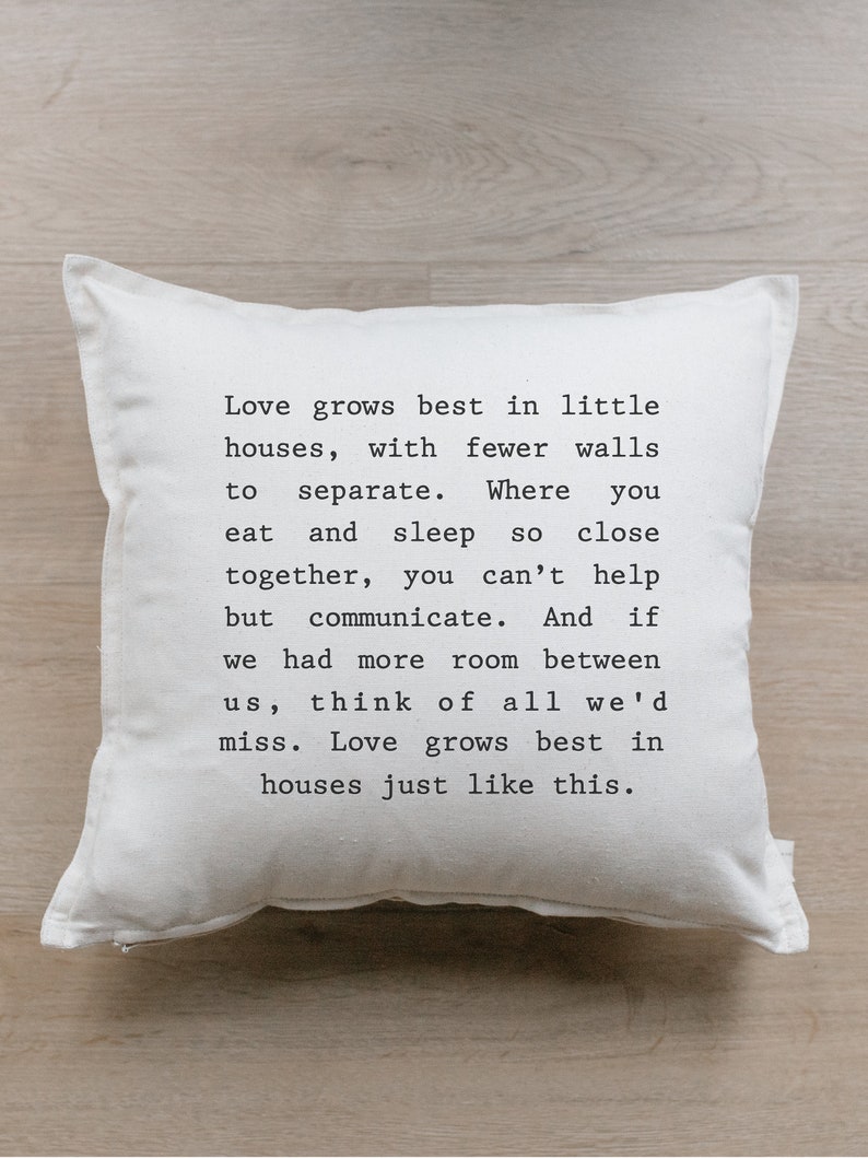 Throw Pillow Love Grows Vintage Farmhouse, home décor, wedding gift, engagement present, housewarming gift, cushion cover, throw pillow image 2