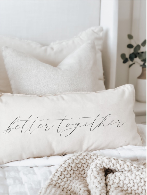 Shop for handmade white linen pillow covers with custom monogram – Amore  Beauté