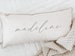Lumbar Pillow - Personalized Calligraphy Name - Custom Throw, nursery decor, new baby gift, 100% organic cotton, handmade in the USA 