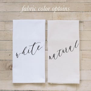 Personalized Tea Towel - Personalized Two Initials and Date | Bridal Shower Gift, Personalized Kitchen Towel, Monogrammed Tea Towel image 2