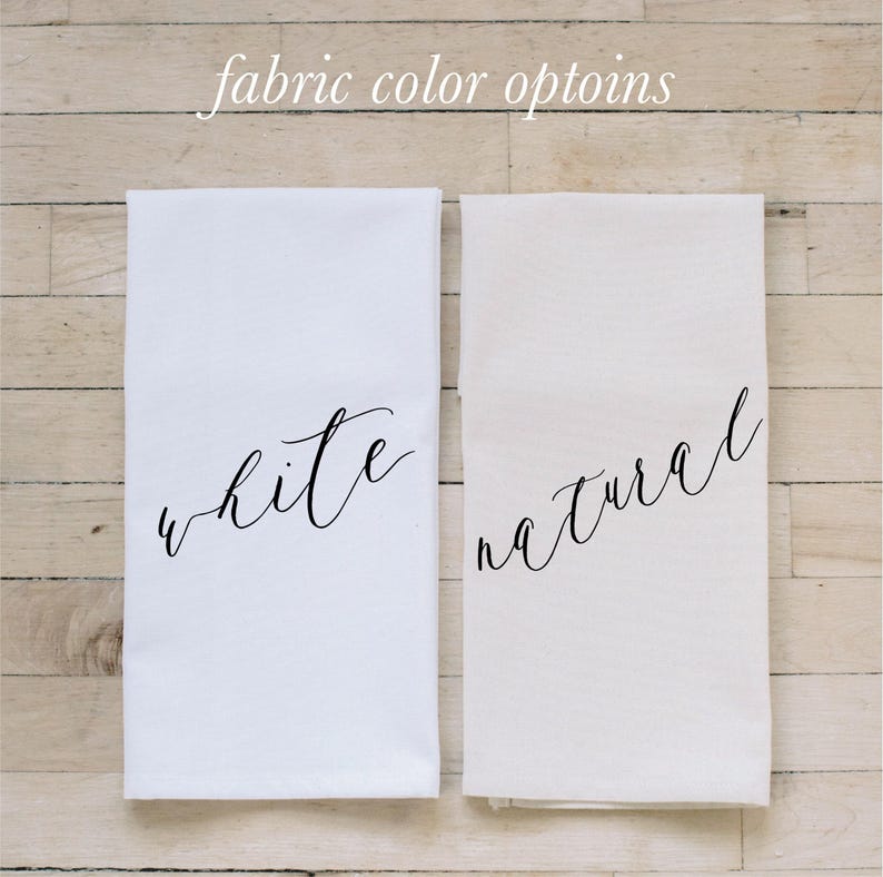 Personalized Tea Towel - Personalized Two Initials and Date | Bridal Shower Gift, Personalized Kitchen Towel, Monogrammed Tea Towel image 2