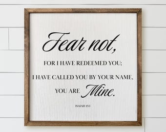 Wooden Frames - Isaiah 43 1 | Scripture Wall Art, Handcrafted Decor, Inspirational Gift, Eco-Friendly Frame, Gallery Wall