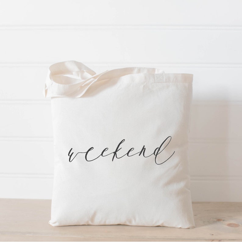Weekend Tote Bag bridesmaid gift women/'s gift wedding favor housewarming gift present