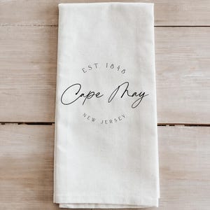 Toalla de cocina personalizada con caligrafía de Script City: regalo de inauguración de la casa, recuerdo de boda, decoración de cocina, regalo de aniversario, diseño caligráfico.
