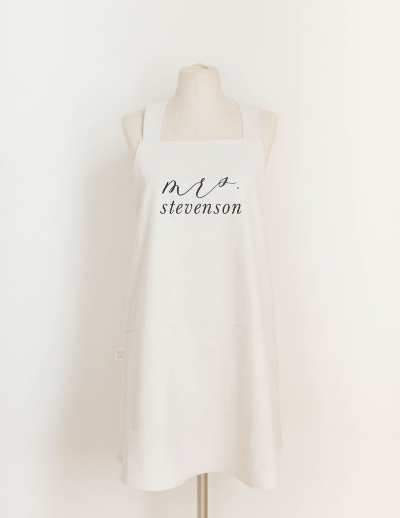 Personalized Apron Mrs. Apron Present Housewarming Gift Etsy