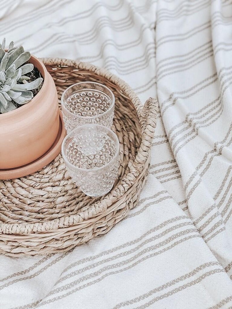 Oversized Picnic Blanket | Outdoor Picnic Essential, Neutral Home Decor, Housewarming Gift afbeelding 4