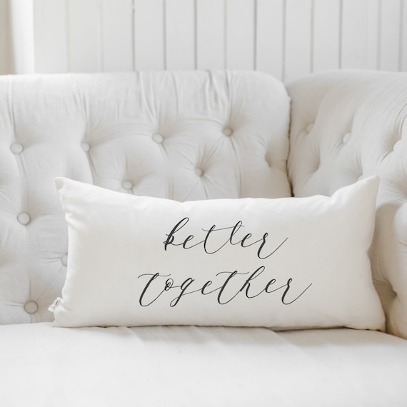 Lumbar Pillow Better Together Handmade Let's Stay In Bed Pillow Cover Lumbar