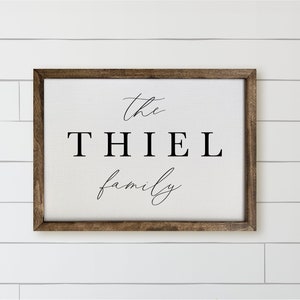 Wood Framed Sign - Personalized Last Name and Date rustic home decor, gallery wall, framed decor, farmhouse style, wall decor