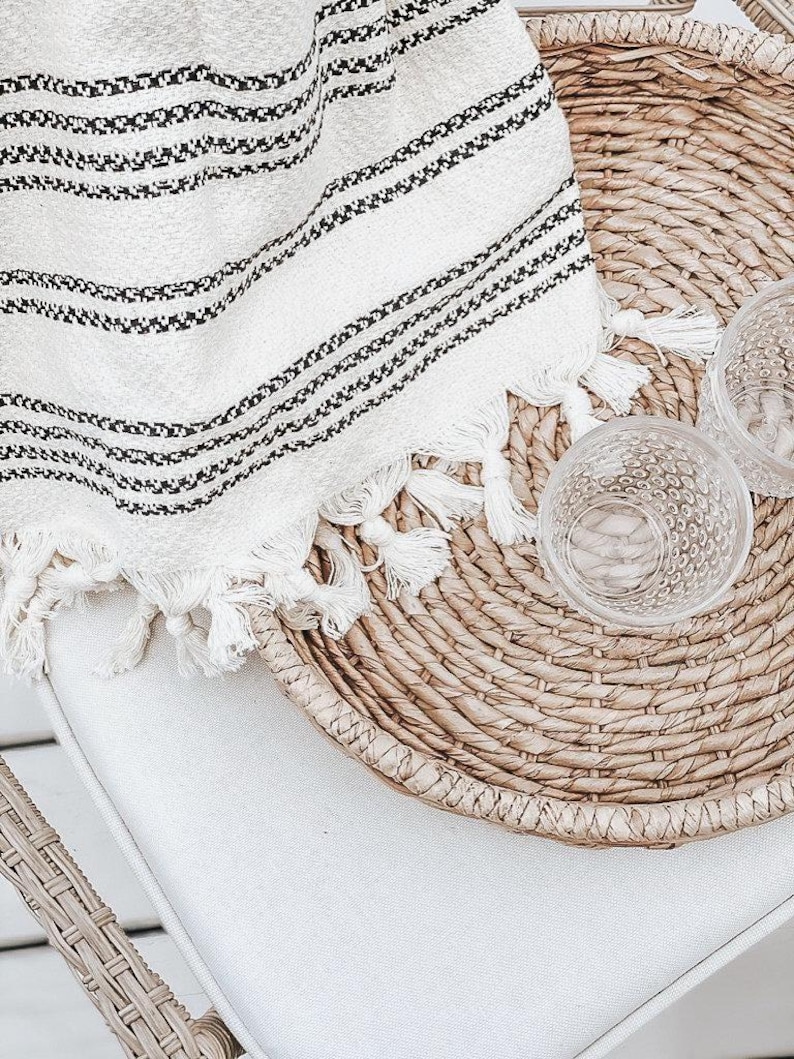 Oversized Picnic Blanket | Outdoor Picnic Essential, Neutral Home Decor, Housewarming Gift afbeelding 8