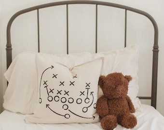Throw Pillows - Football Play | Housewarming Gift, Sentimental Throw Pillows, Cozy Throw Pillows, Fabric Throw Pillows, Gift For Her Throw