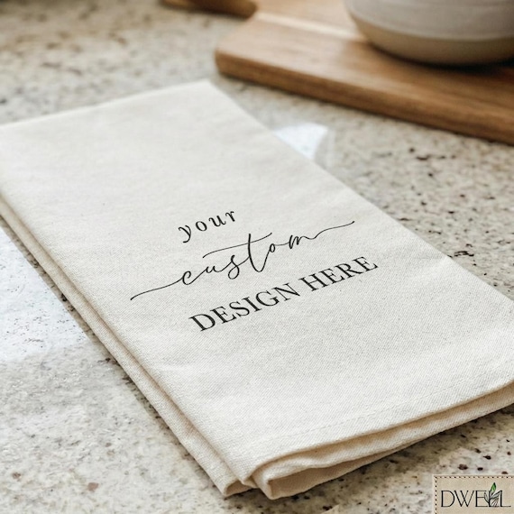 Custom Tea Towel - Custom Design | Bridal Shower Gift, Custom Tea Towel Gift, Sentimental Tea Towel, Gift For Hostess Tea Towel