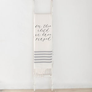 Throw Blanket - For This Child We Have Prayed, present, housewarming gift, decorative blanket, cozy, pretty