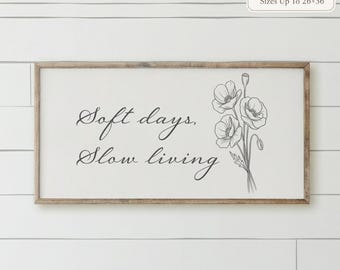 Wooden Frames - Soft days slow living | Housewarming Gift, Wooden Frames Gift, Sentimental Wooden Frames, Cozy Home Decor Gift