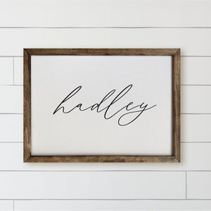 Wood Framed Sign - Personalized Name, rustic home decor, gallery wall, framed decor, farmhouse style, wall decor