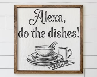 Wooden Frames - Do The Dishes | Housewarming Gift, Do The Dishes Wooden Frame, Kitchen Decor Gift, Cozy Home Decor, Sentimental Kitchen Art