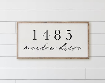 Personalized Wooden Frames - Personalized Home Address | Housewarming Gift, Personalized Home Address Wooden Frames, Housewarming Gift