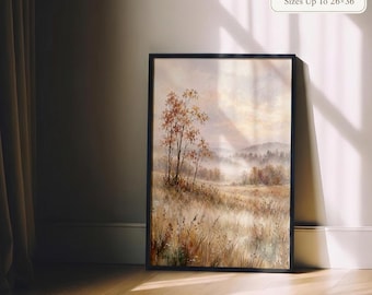 The Hush Of Autumn Wood Framed Fall Landscape Art